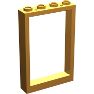 Lego rám okna 1x4x5, středně oranžová (4158320)